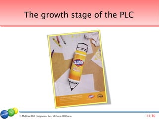 The growth stage of the PLC




© McGraw-Hill Companies, Inc., McGraw-Hill/Irwin   11-30
 