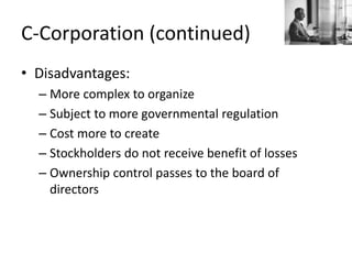 Chapter 11 Choosing the Legal Form of Organization.ppt