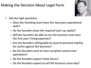 Chapter 11 Choosing the Legal Form of Organization.ppt