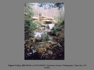 Figure 11.22 p. 226 FRANK LLOYD WRIGHT. Kaufmann House (“Fallingwater”), Bear Run, PA
                                    (1936).
 