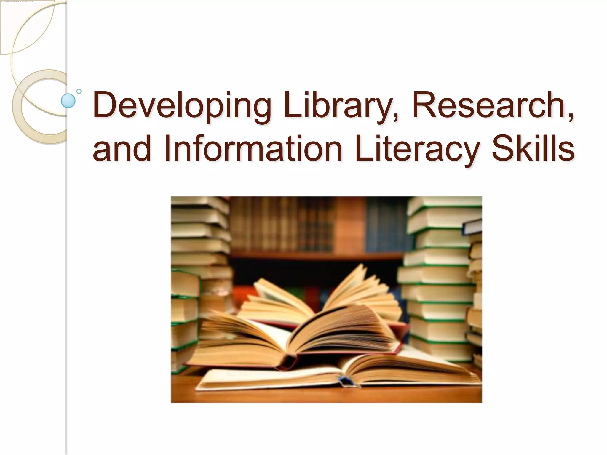 Chapter 11 developing library research and information literacy skills ...