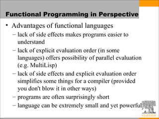 Comprehensive Overview of Functional Programming Languages and Concepts ...