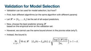 Model Selection and Validation | PDF