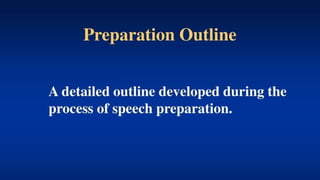Chapter 11 Outline the speech in speaking | PPTX