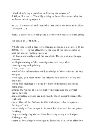 CHAPTER11 p.; Cause and Effect Analysis The cause an.docx