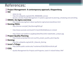 Project Quality Planning and KickOff | PPT