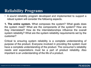 Sad Reliability Program Chapter 11 Reliability details explanation | PPTX