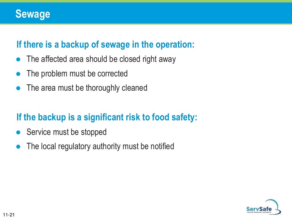 Chapter 11 Safe Facilities and Equipment