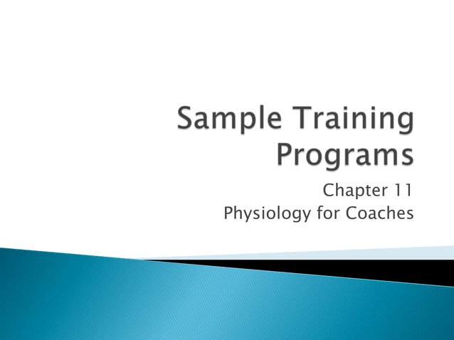 Chapter 11 sample training programs | PPT