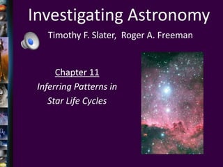 Investigating Astronomy
Timothy F. Slater, Roger A. Freeman
Chapter 11
Inferring Patterns in
Star Life Cycles
 