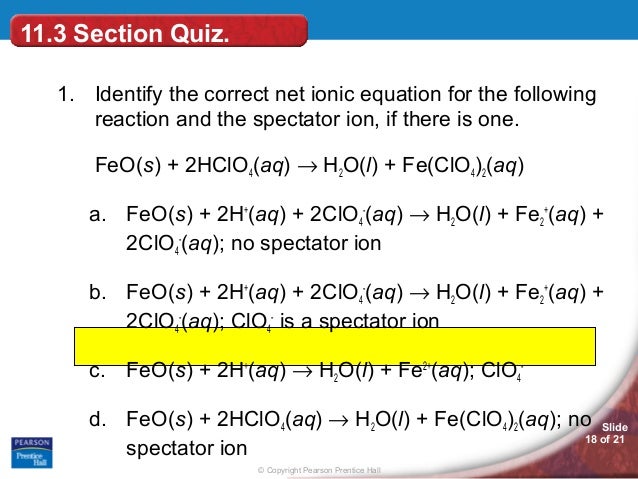 Chapter11 Sec. 3 Reactions in Aqueous Solution By Hamdy Karim.