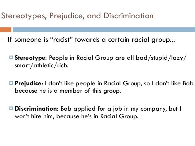 Stereotypes and prejudice definition