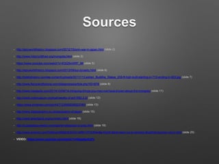 Sources
• http://epicworldhistory.blogspot.com/2012/10/onin-war-in-japan.html (slide 2)
• http://www.historyofjihad.org/mongolia.html (slide 2)
• https://www.youtube.com/watch?v=ESQSmXRF_lM (slide 5)
• http://epicworldhistory.blogspot.com/2012/09/sui-dynasty.html (slide 6)
• http://totallyhistory.com/wp-content/uploads/2011/11/Leshan_Buddha_Statue_233-ft-high-built-starting-in-713-ending-in-803.jpg (slide 7)
• http://www.flavorandfortune.com/dataaccess/article.php?ID=678 (slide 8)
• http://www.hexapolis.com/2014/10/09/14-intriguing-things-you-may-not-have-known-about-the-mongols/ (slide 11)
• http://www.metmuseum.org/toah/works-of-art/1982.2.2/ (slide 12)
• https://www.pinterest.com/pin/447123069229223740/ (slide 13)
• http://www.3dgeography.co.uk/geography-of-japan (slide 15)
• http://www.taleofgenji.org/summary.html (slide 16)
• http://luciazelaya.weebly.com/sacred-sitespast-vs-pres.html (slide 18)
• http://www.livemint.com/Politics/n0N82zK3G7n1zfWl1VP31K/India-World-Bank-team-up-to-develop-Buddhist-tourism-circui.html (slide 20)
• VIDEO: https://www.youtube.com/watch?v=fdqq6arAJPc
 