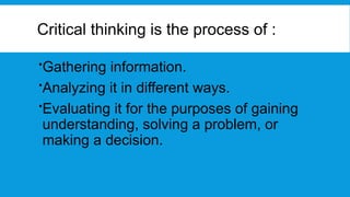 Mastering Critical and Creative Thinking for Success and Problem ...