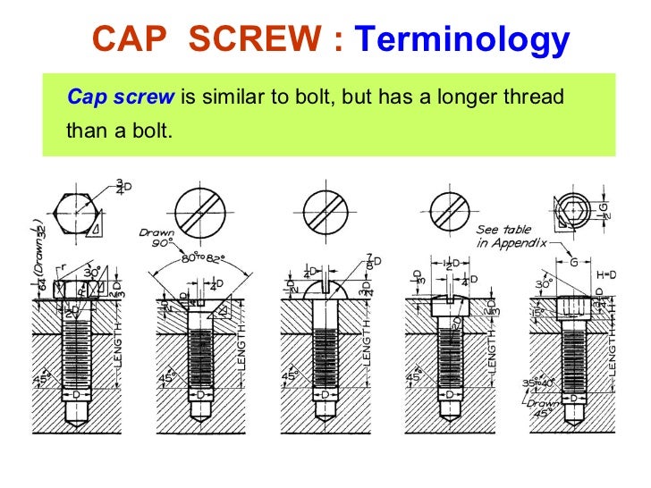 Engineering Drawing Chapter 11 thread fastener