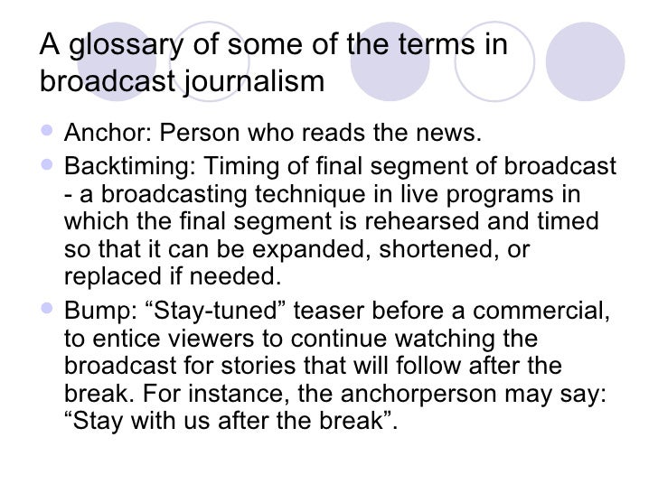 Chapter 11 writing a broadcast news story