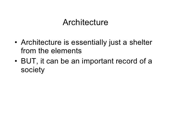 Art AppreciationChapter 12Architecture