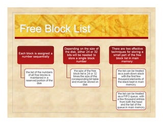 FFrreeee BBlloocckk LLiisstt 
 