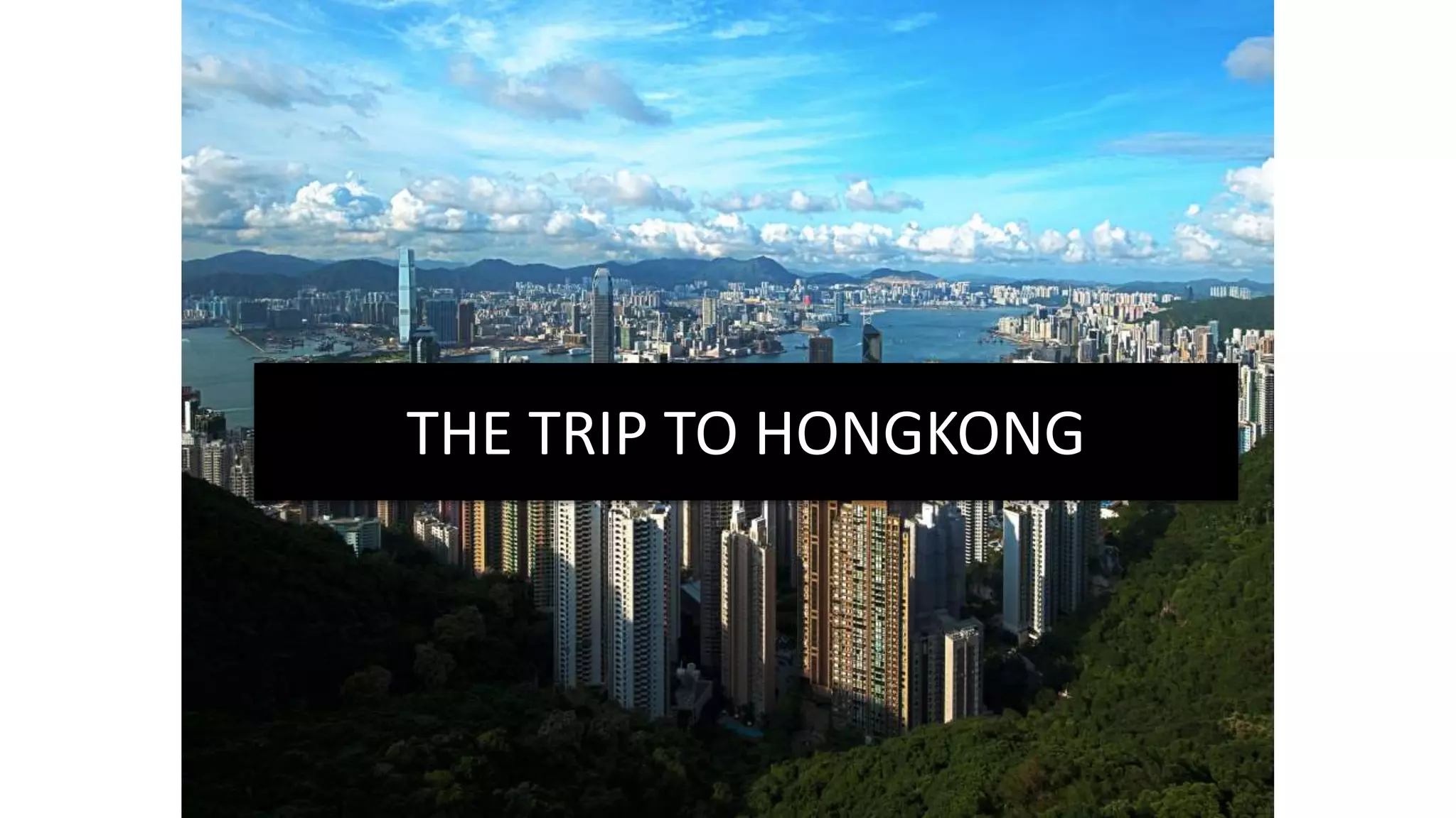 THE TRIP TO HONGKONG
 