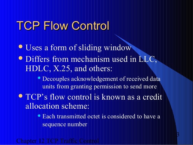 TCP Traffic Control Chapter12