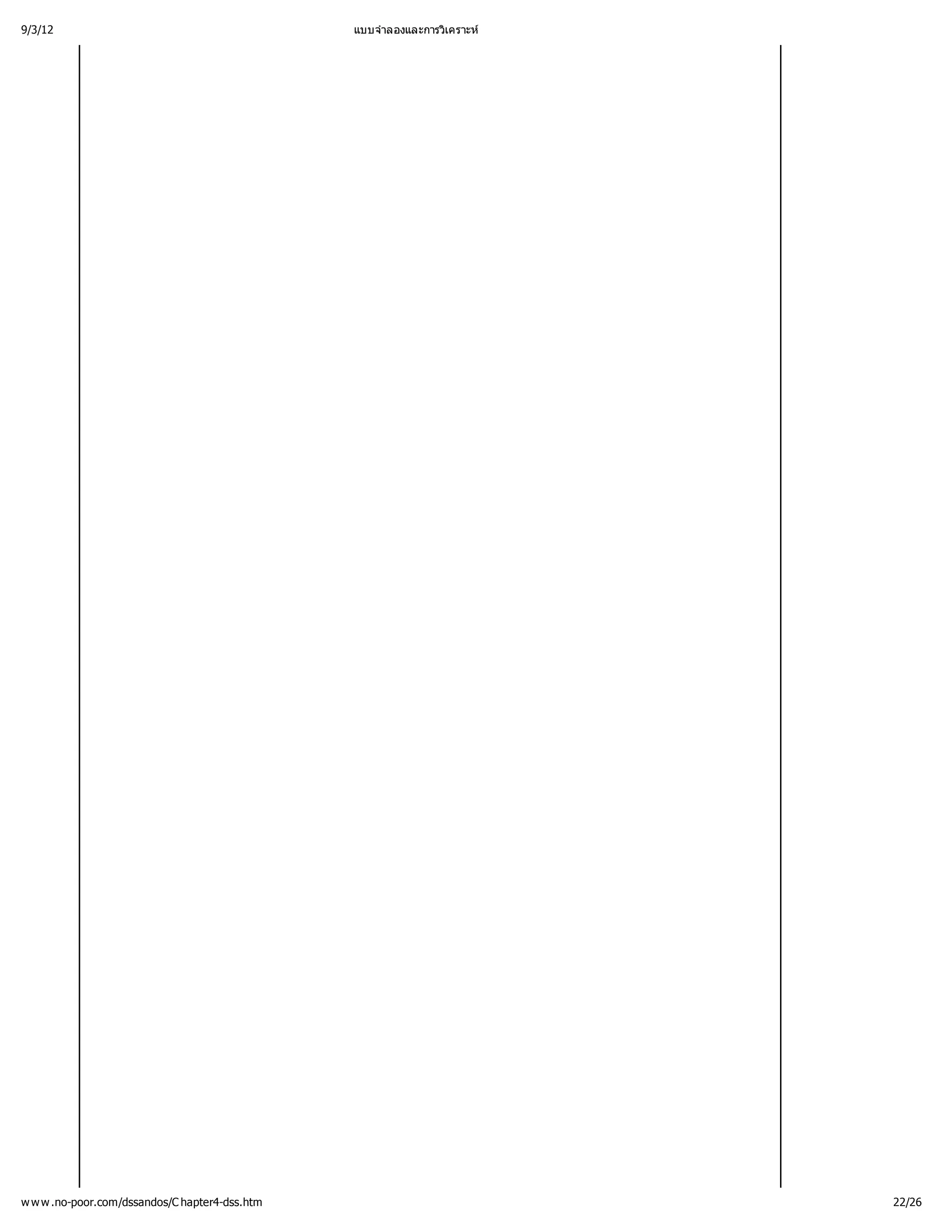 9/3/12                                          แบบจํ
                                                    าลองและการวิ
                                                               เคราะห




w w w .no-poor.com/dssandos/C hapter4-dss.htm                            22/26
 