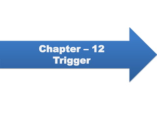 Chapter – 12
Trigger
 