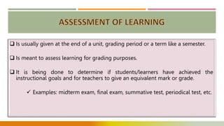 Professional Education 6 - Assessment of Learning 1 | PPTX