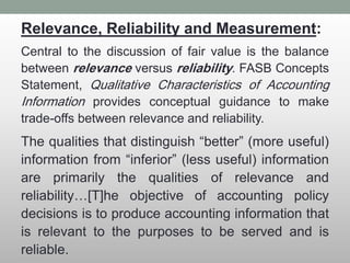 fair value accounting chapter one finance majorpdf | PDF