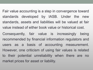 fair value accounting chapter one finance majorpdf | PDF