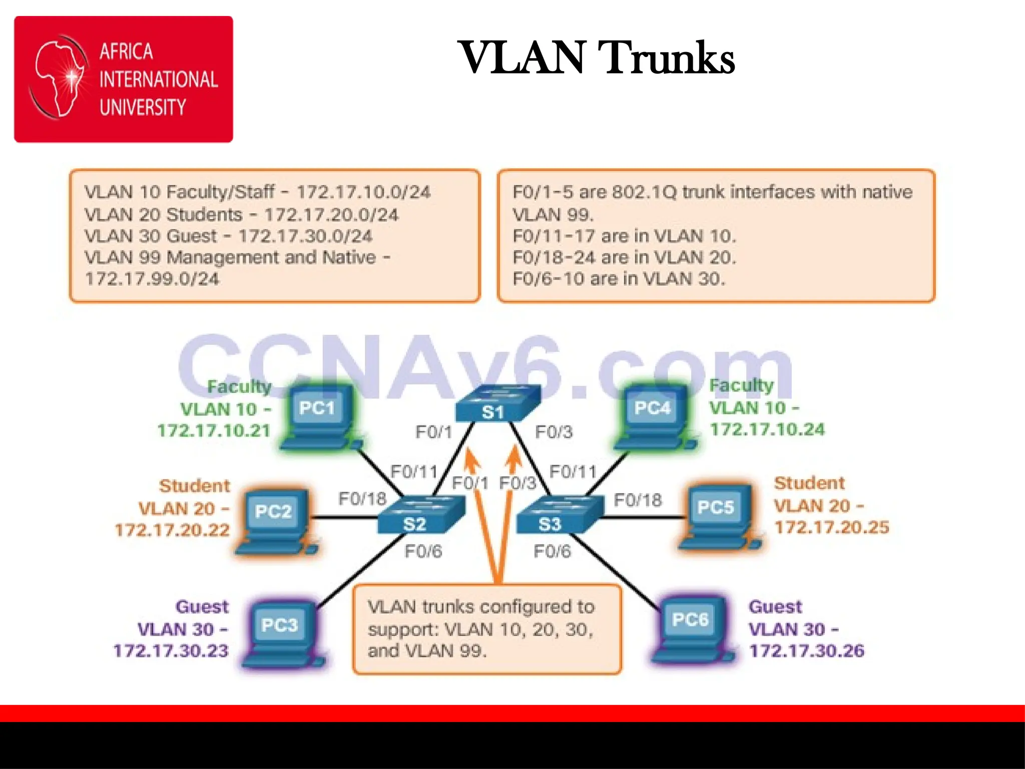 VLAN Trunks
 