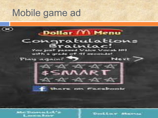 Mobile game ad
 