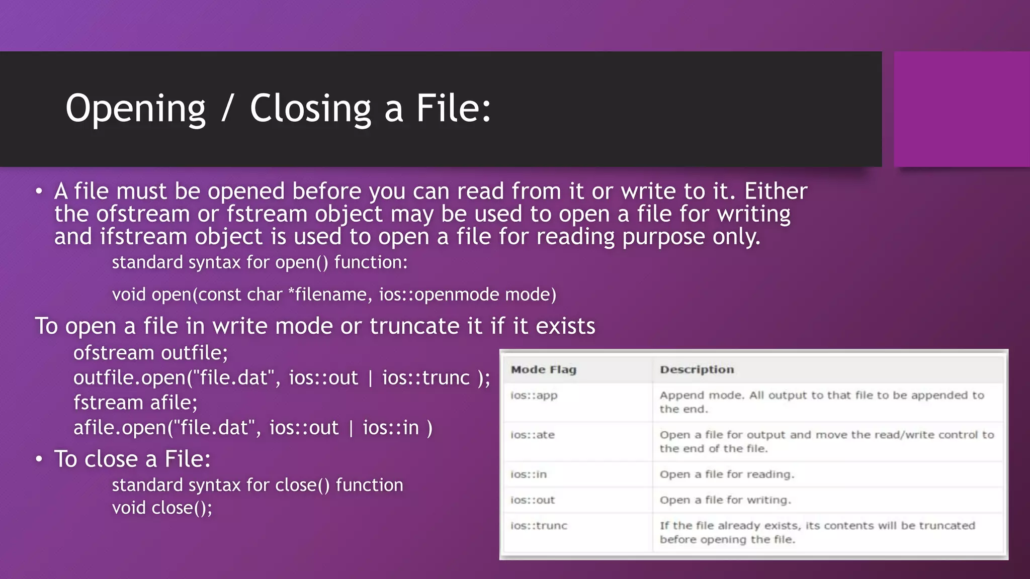 Streams and Files | PPT
