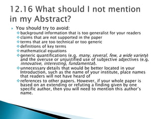 Chapter 12: Abstract ( english for writing research papers) | PPTX