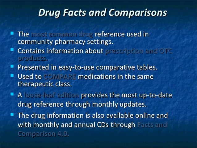 chapter 12 information drug facts and comparisons