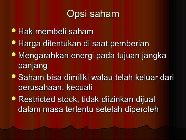 Opsi saham pajak penghasilan keuntungan