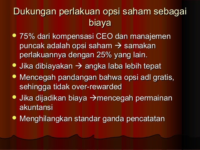 Opsi saham sebagai kompensasi