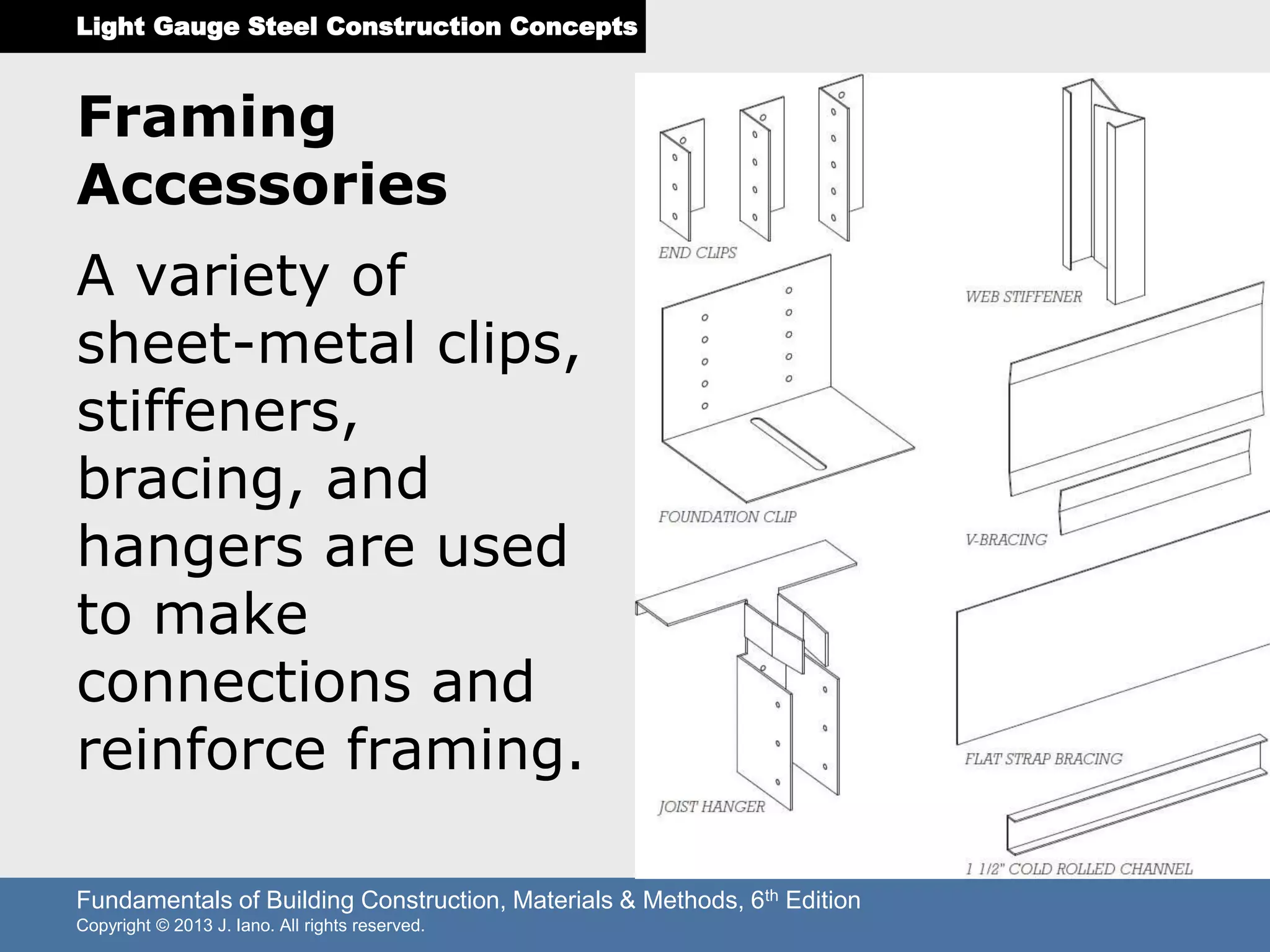 Chapter 12 Light Gauge Steel Frame Construction | PPTX