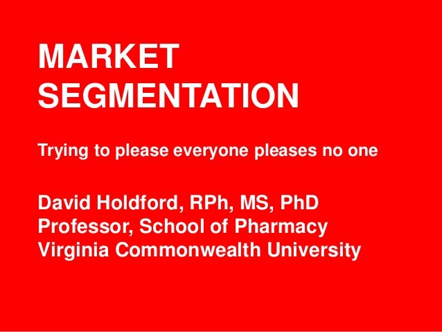 Market segmentation strategy university