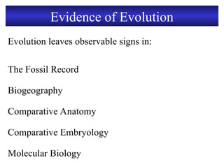 Chapter12 Biology of Evolution: microevolution | PPT