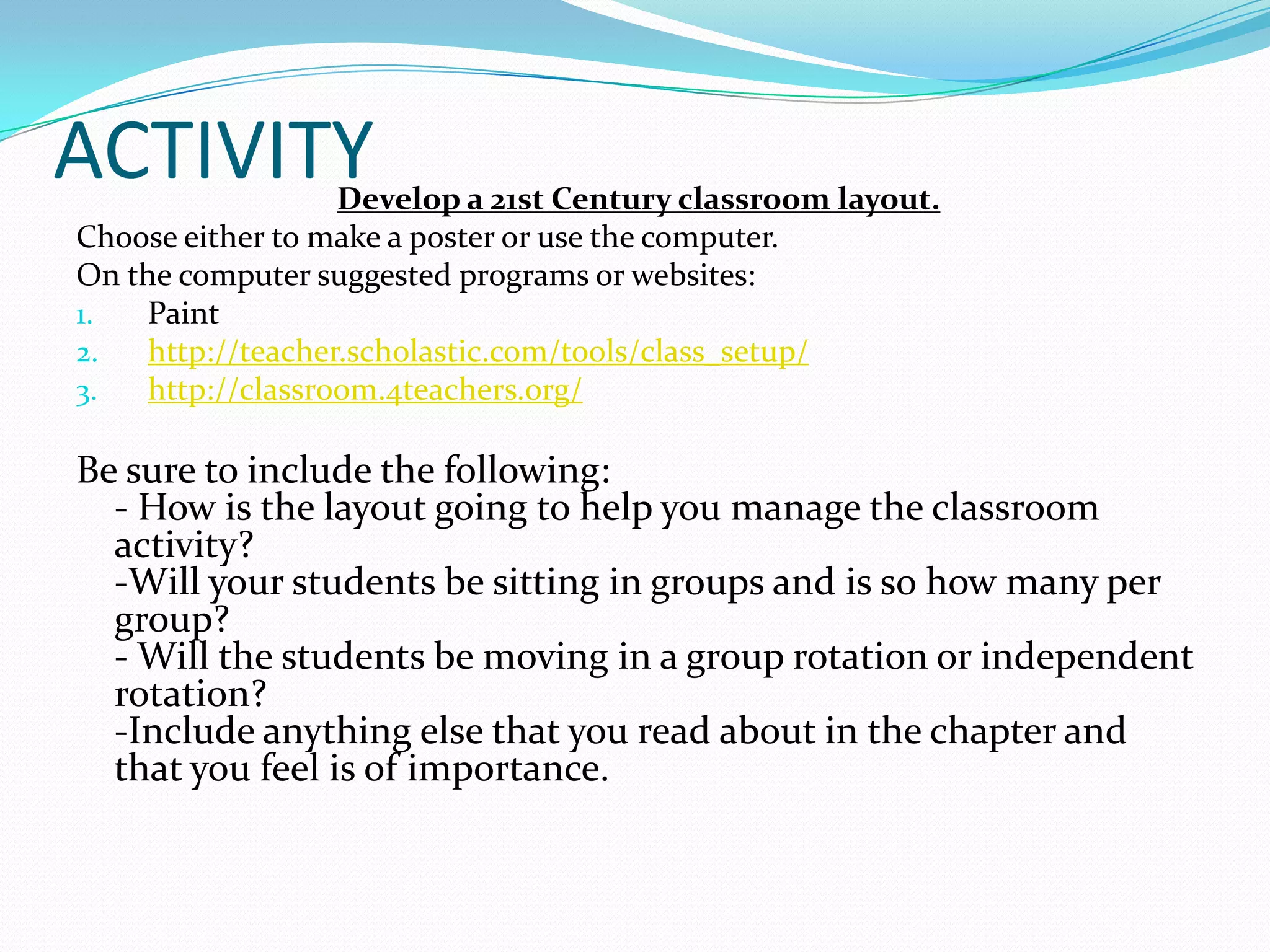 Computer Learning CultureHelping one another solve problemsReinforcing each other for making progressEffectively working in physically close proximity to one anotherExtending the effective working relationships beyond the computer environment