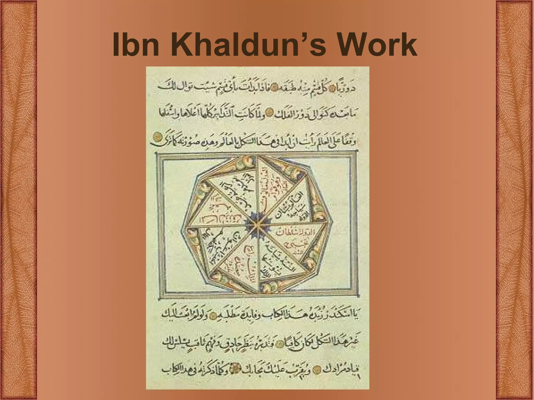 Ibn Khaldun’s Work 