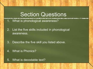 Quality Early reading     instruction