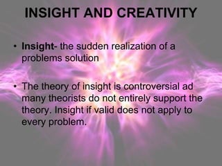 Insight Vs Non Insight Problems CHapter 12 PROBLEM SOLVING.ppt