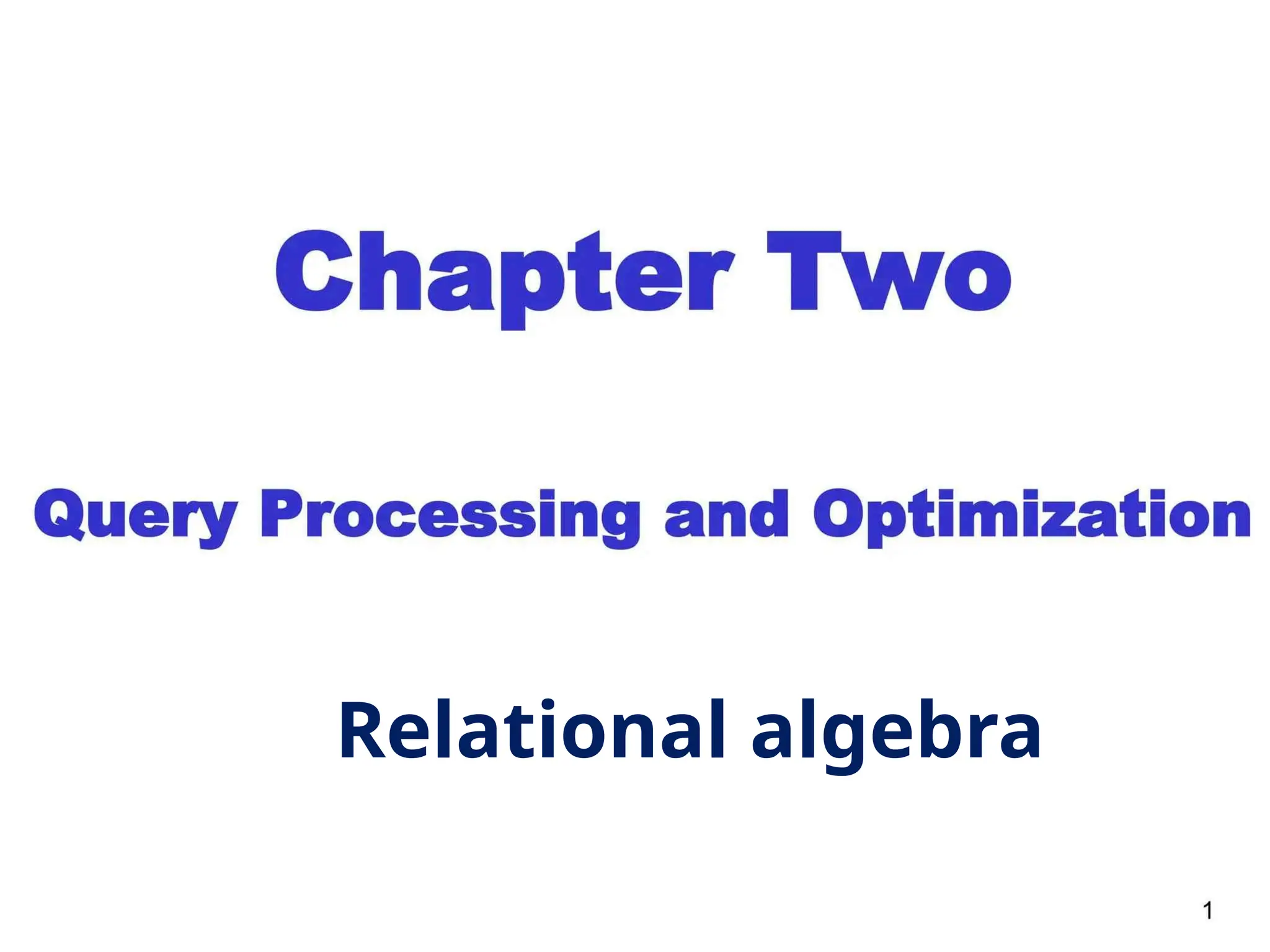 Relational algebra
 