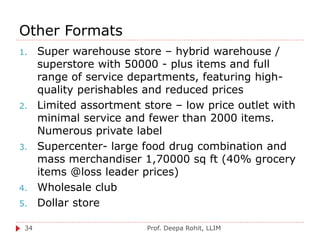 Retail Outlet Format Retail formats | PPTX