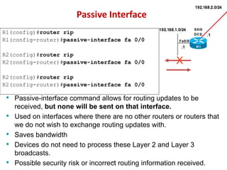 Rip Configuration Passive Interface Command chapter 1 &2 RIPv1&2.ppt