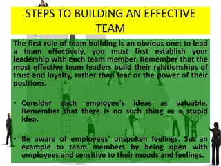 Chapter 12: Teambuilding | PPTX