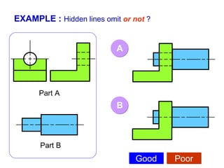 Hidden Line Def Engineering Drawing: Chapter 12 working drawing | PPT