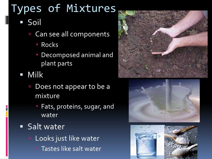 Chapter 13.1 Types of Mixtures