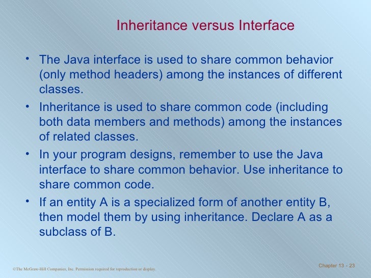 Chapter 13 - Inheritance and Polymorphism